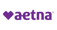 The Aetna logo featuring a purple heart icon next to the brand name in purple lowercase letters.